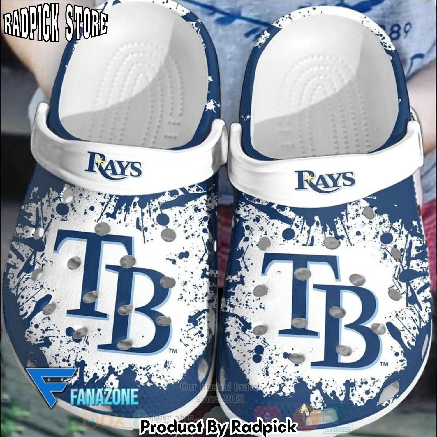 Radpick tampa bay rays mlb sport clogs shoes comfortable for men women 008 rp652979